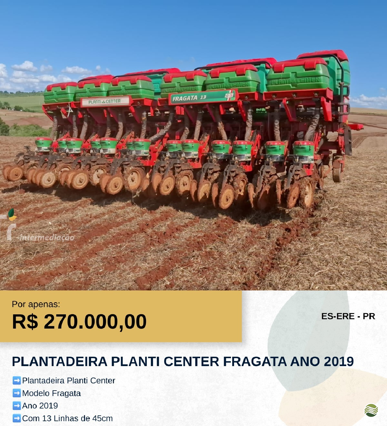 PLANTADEIRA PLANTI CENTER FRAGATA 13/12 KeSoja - New Holland ERECHIM RIO GRANDE DO SUL RS